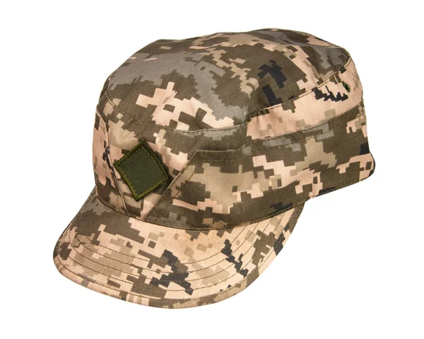 Pixel Military Cap Uniform Isolated White Background — Φωτογραφία Αρχείου