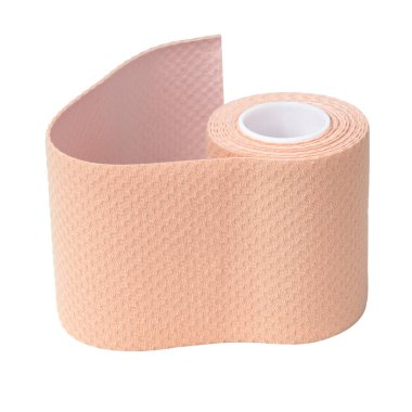 Bandaj elastik bandajı beyaz arkaplanda izole edilmiş.