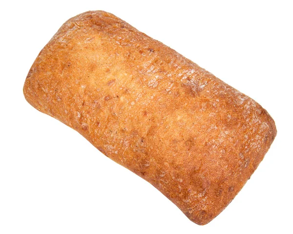 Brood Ciabatta Bakkerij Broodje Geïsoleerd Witte Achtergrond — Stockfoto