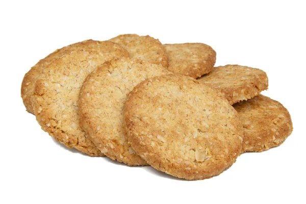 Granen Klassieke Koekjes Geïsoleerd Witte Achtergrond — Stockfoto