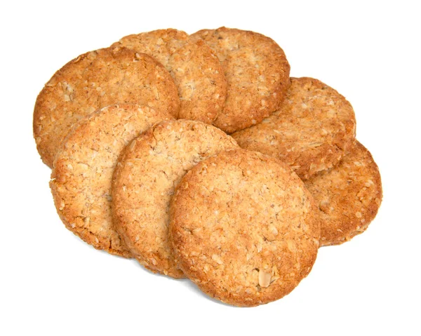 Granen Klassieke Koekjes Geïsoleerd Witte Achtergrond — Stockfoto