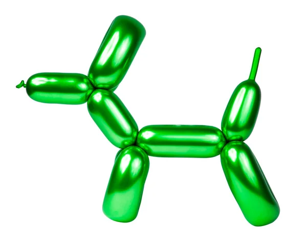 Λαμπερό Μπαλόνι Μοντέλο Σκύλου Απομονώνονται Στο Λευκό Φόντο — Φωτογραφία Αρχείου