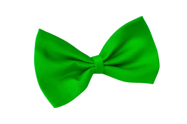 Arco Verde Gravata Vestuário Acessório Isolado Fundo Branco — Fotografia de Stock
