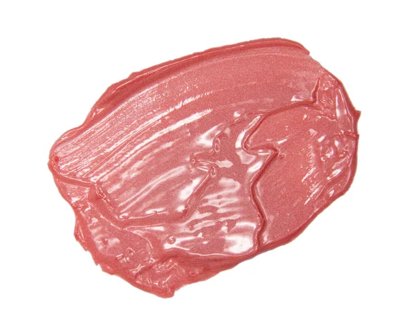 Glossy Lipstick Track Example Trace Isolated White Background — Stock Photo, Image