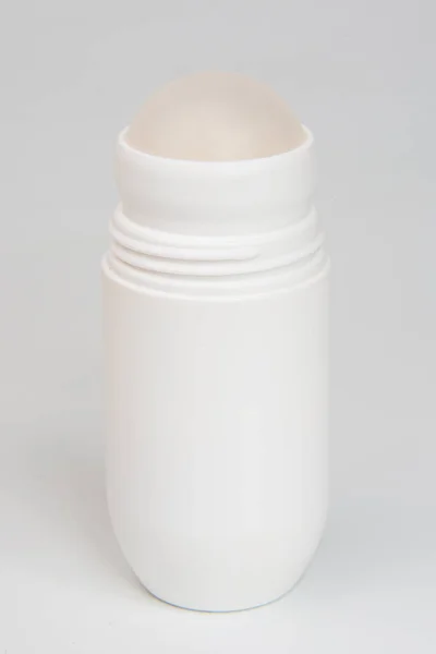 Tubo Antitraspirante Plastica Cosmetica Isolato Sullo Sfondo Bianco — Foto Stock