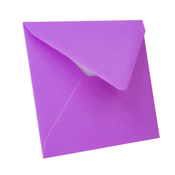 Envelope Papel Artesanal Isolado Fundo Branco — Fotografia de Stock