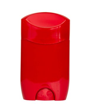 Kozmetik plastik terleme önleyici tüp beyaz arka planda izole edilmiş.