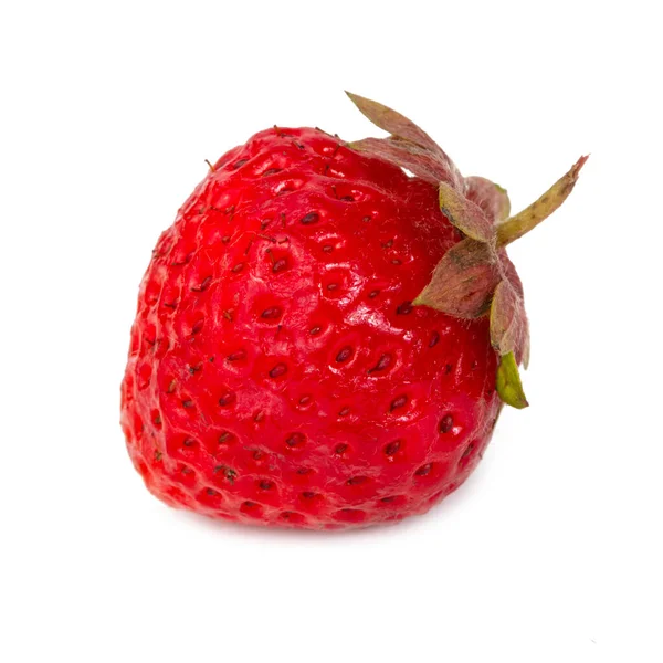 Red Strawberry Fruit Isolated White Background — Photo