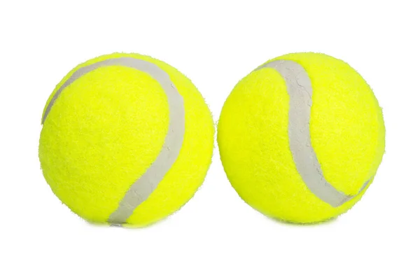 Green Ball Tennis Isolated White Background — Stockfoto