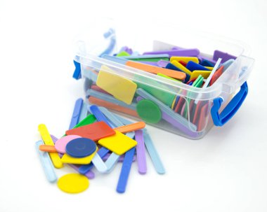 counting sticks for children on the white background for education