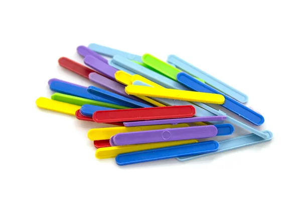 Counting Sticks Children White Background Education — Zdjęcie stockowe