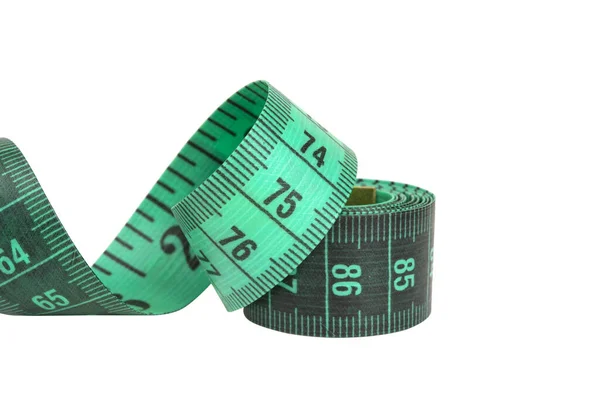 Tape Measure Sew Diet Colorful Isolated White Background — Stockfoto