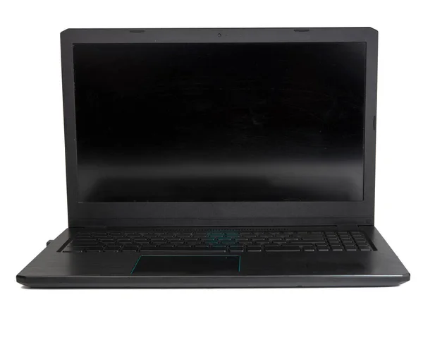 Laptop Black Electronic Isolated White Background — ストック写真