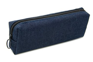 Long pencil pen case container isolated on the white background