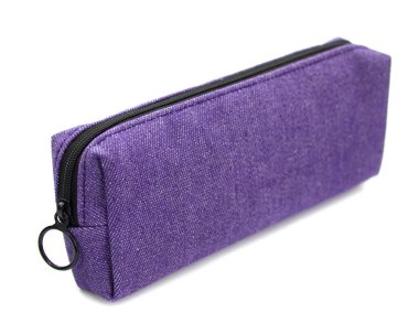 Long pencil pen case container isolated on the white background