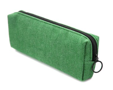 Long pencil pen case container isolated on the white background