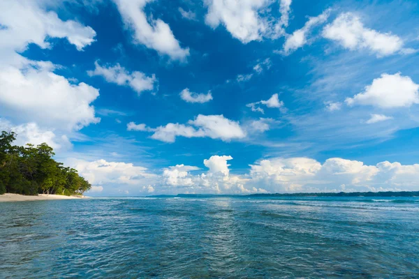 Neil eiland Oceaan zeegezicht bos strand rand Golf — Stockfoto