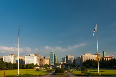 Yeouido dong Seul cityscape gelen Millet Meclisi
