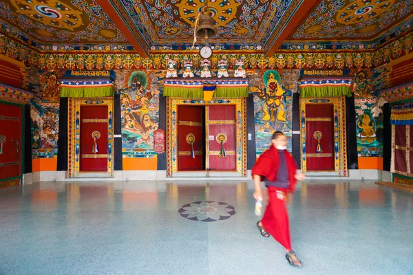 Monk Entrance Rumtek Monastery Doors Ceiling — Stock Photo, Image