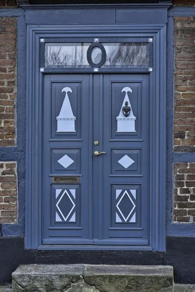 Синій подвійну двері — стокове фото