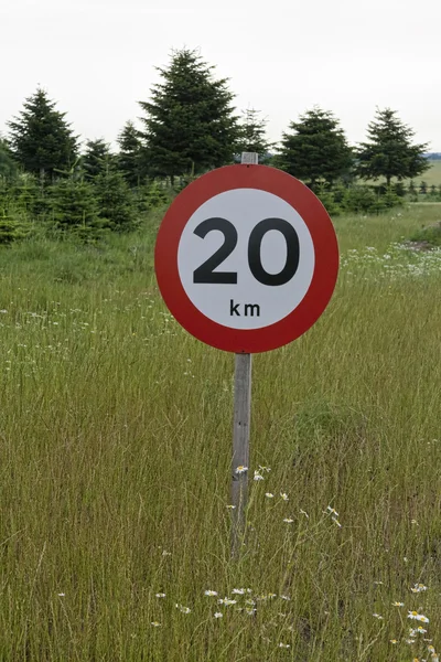 Road Sign - Speed Limit — Stock Photo, Image