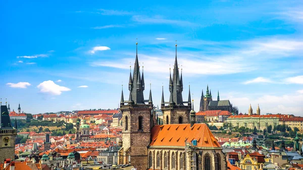 Вид Згори Храм Тинського Стародавнє Місто Прага — стокове фото