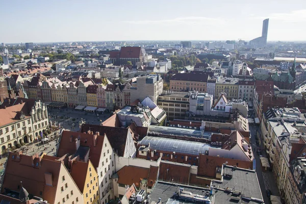 Wrocław Polska Rynek Widok Zabytki Miasta Koncepcja Kolorowych Miast Europa — Zdjęcie stockowe
