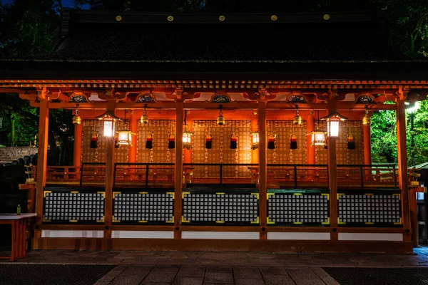 Japanese Shrine Fushimi Inari Taisha Shinto Shrine Kyoto Japan Night — стоковое фото