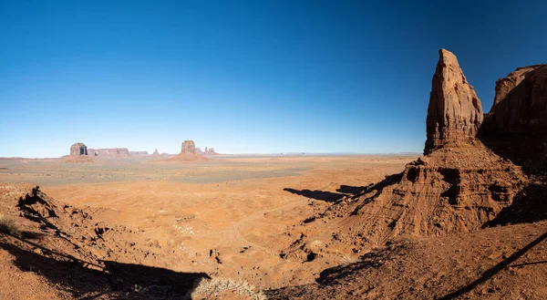 Panorama Monument Valley Dia Ensolarado Brilhante Arizona — Fotografia de Stock