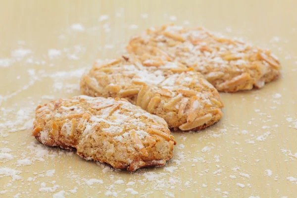 흰 설탕과 아몬드 쿠키 — 스톡 사진