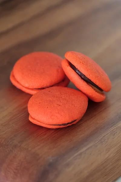 Biscuits marron orange à la crème au chocolat — Photo