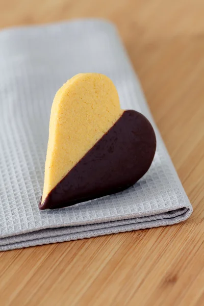 คุกกี้ช็อคโกแลตรูปหัวใจ — ภาพถ่ายสต็อก