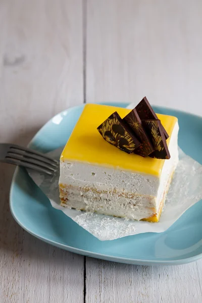 Bavaroise-Kuchen mit Zitronengelee — Stockfoto