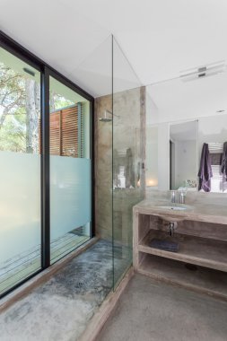 modern banyo içinde ev