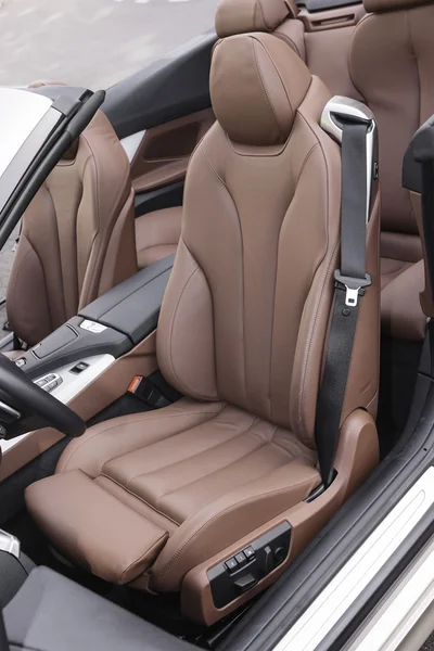 Sports car leather seats — Stock Photo, Image