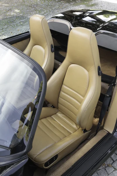 Sports car leather seats — Stock Photo, Image