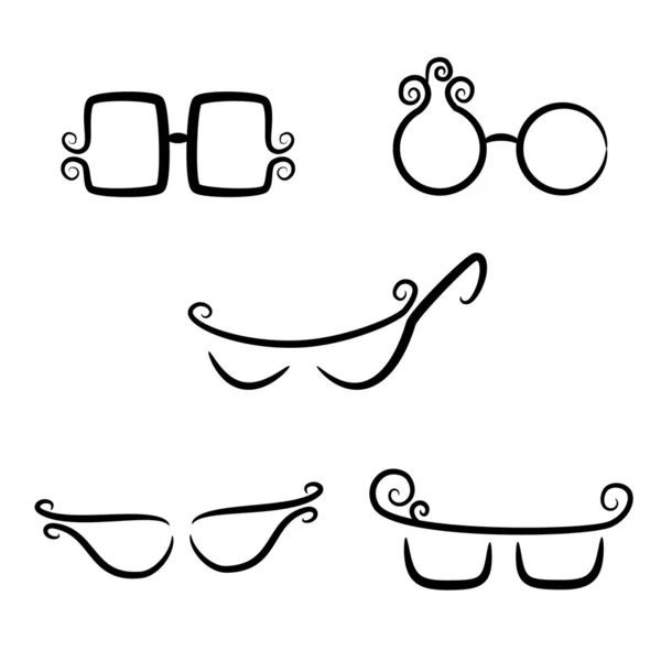Set of vector glasses — Stock Vector