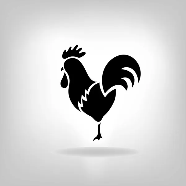 Las pollas estilizadas negras sobre un fondo blanco Vectores de stock libres de derechos