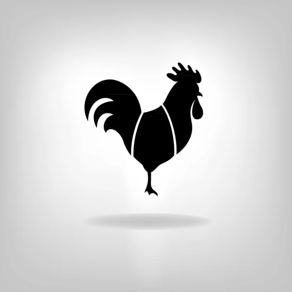 The black stylized cocks on a white background — Stock Vector
