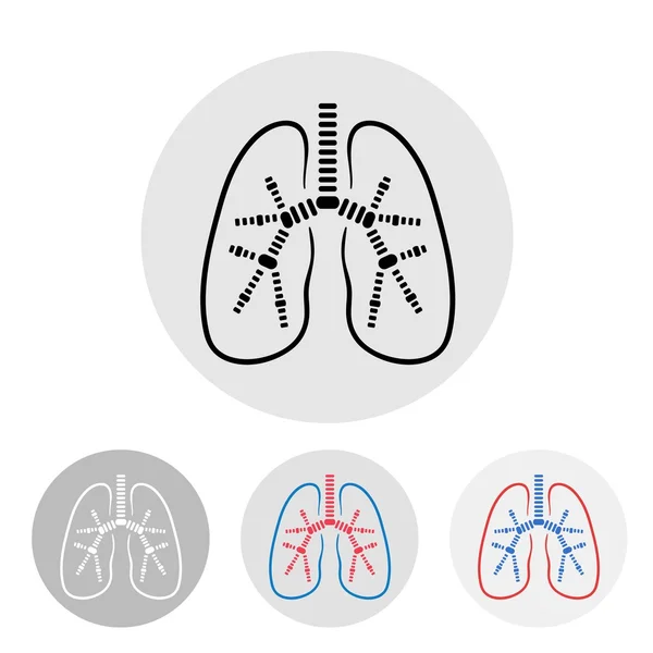 Símbolo de pulmones humanos - ilustración vectorial — Vector de stock