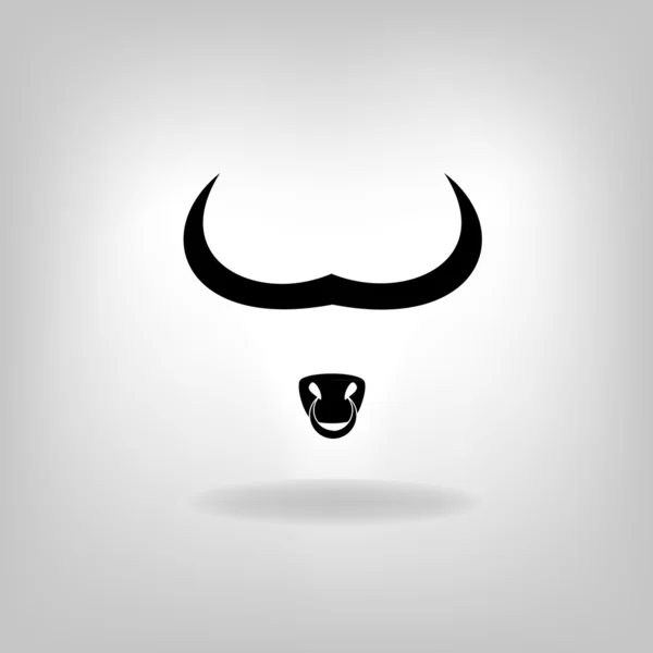 Vache ou tête de taureau — Image vectorielle
