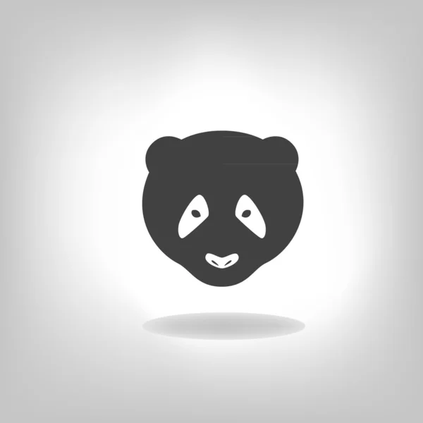Etiqueta gris panda - ilustración vectorial — Vector de stock