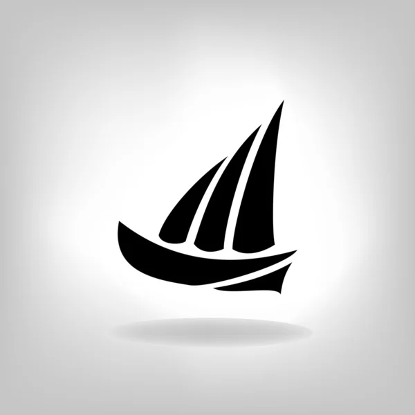 The stylized ship, boat on a light background — Stock Vector