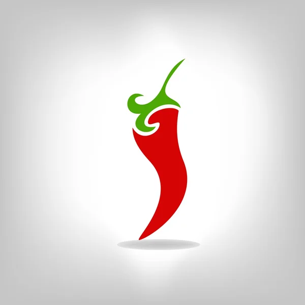 Hot chili paprika vektor elszigetelt — Stock Vector