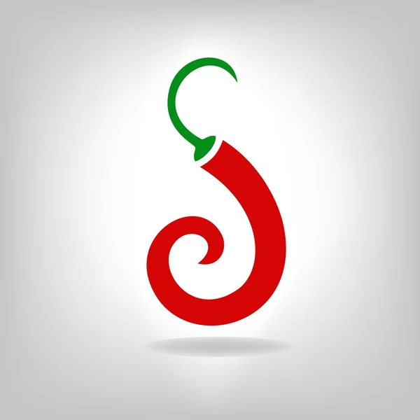 izole hot chili biber vektör