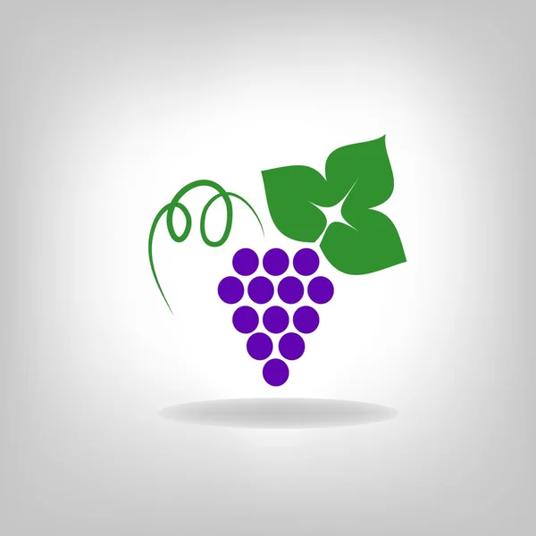 Silhouet van druiven. vectorillustratie. — Stockvector