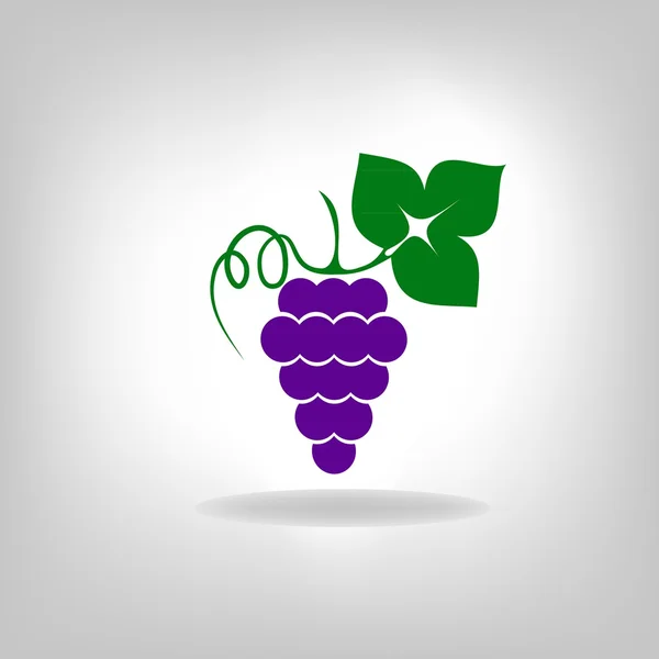 Silhouet van druiven. vectorillustratie. — Stockvector