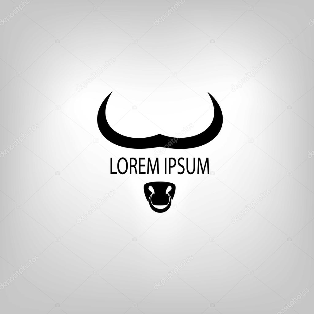 Abstract icon of cow or bull head