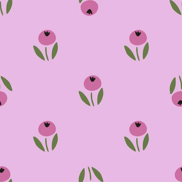 Sömlöst blommönster. Abstrakta blommor, buketter av blommor. Vektorillustration. — Stock vektor