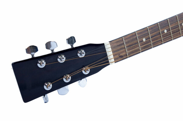A detail of a guitar
